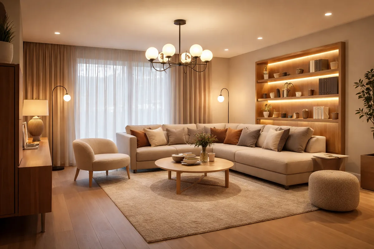Quel éclairage choisir pour mettre en valeur un salon de 30 m²